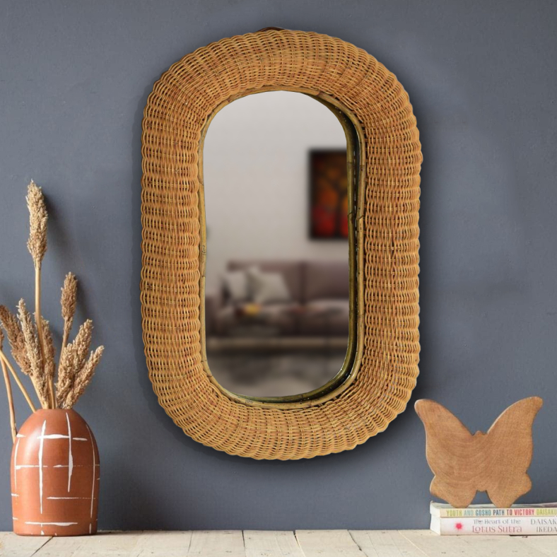 Cillian Cane Wall Mirror