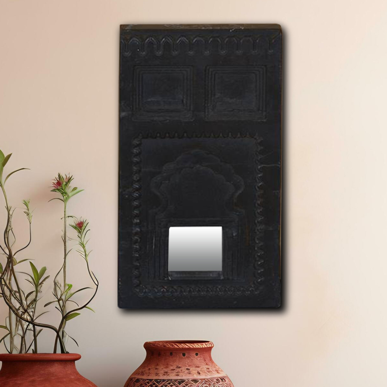 Yew Wooden Wall Mirror