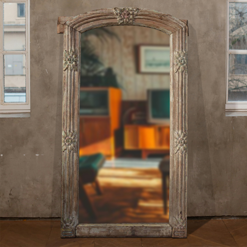 Enzo Carved Wooden Full-length Mirror