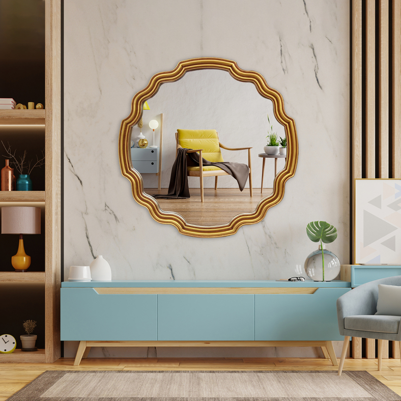 Mathurin Wall Mirror Victorian Style Gold Round Mirror Shop