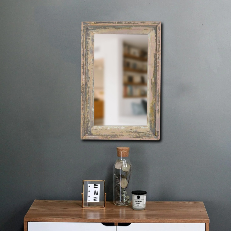 Queniva Wooden Mirror