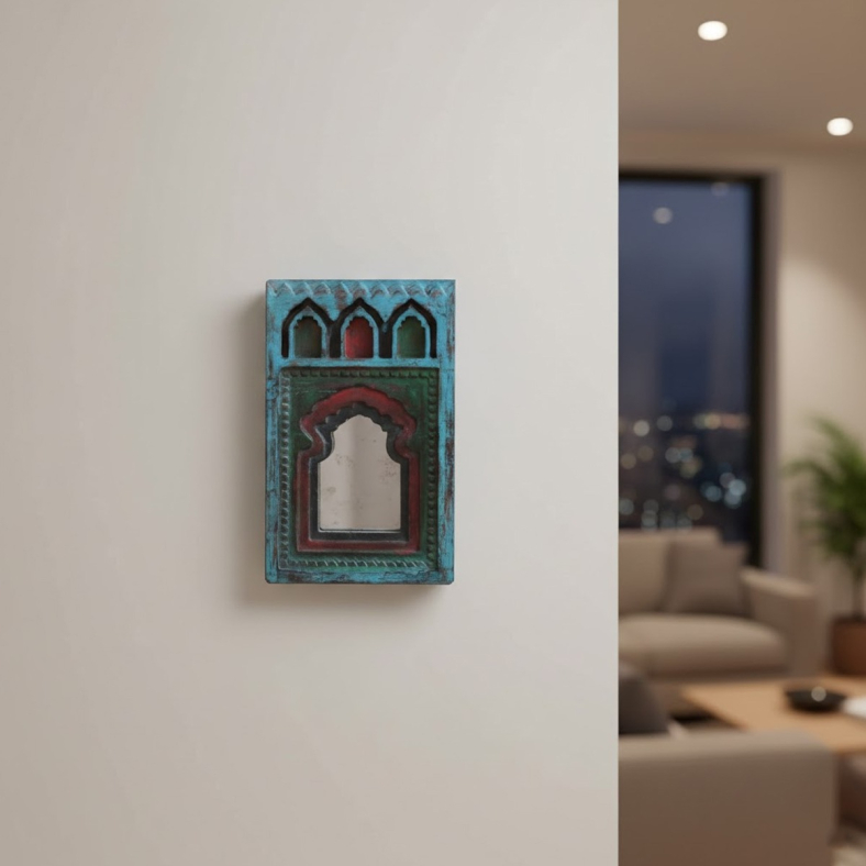 Raivika Wooden Wall Mirror