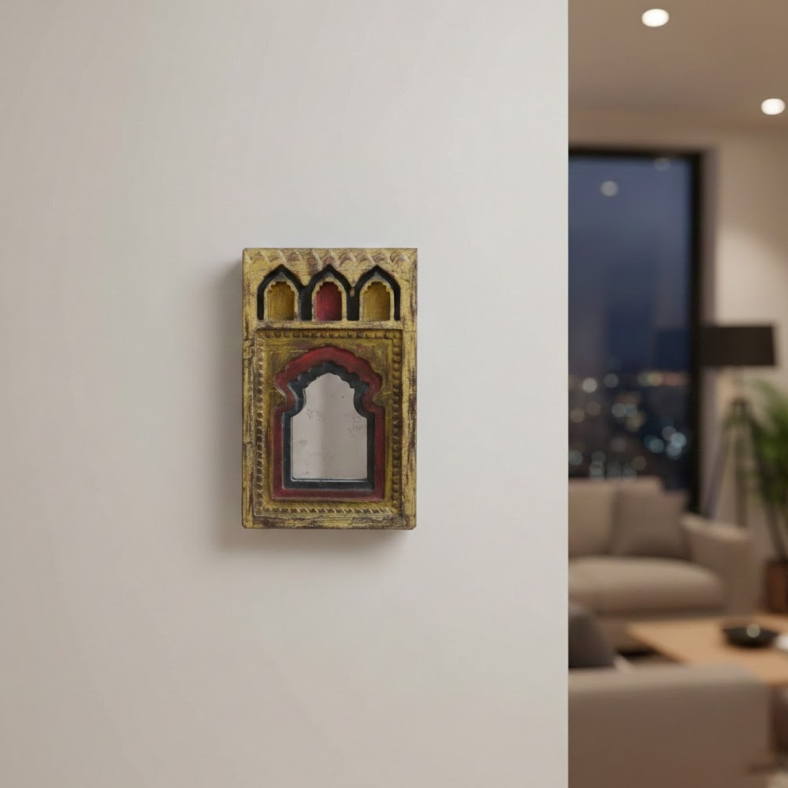 Araveli Wooden Wall Mirror