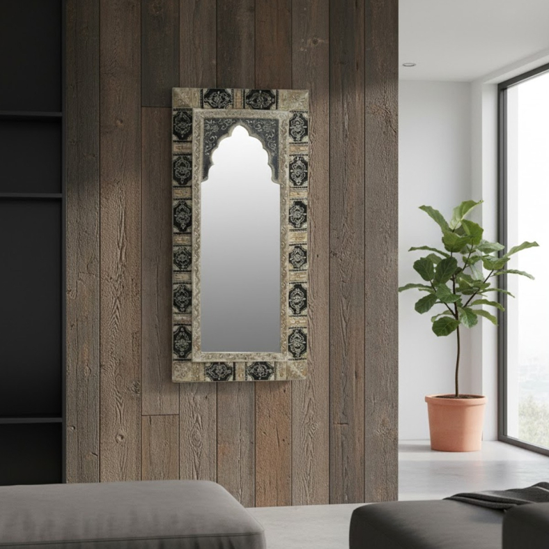Sarina Wooden Wall Mirror