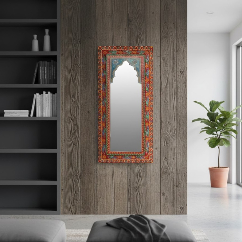 Elvisha Wooden Wall Mirror