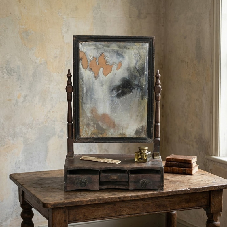 Bushra Wooden Dressing Mirror