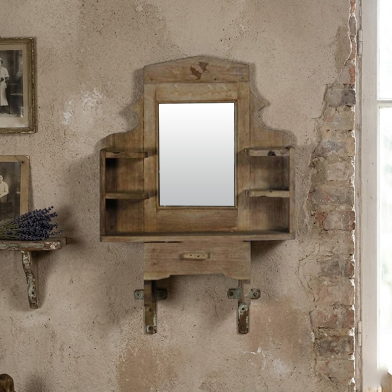 Fizza Wooden Dressing Mirror