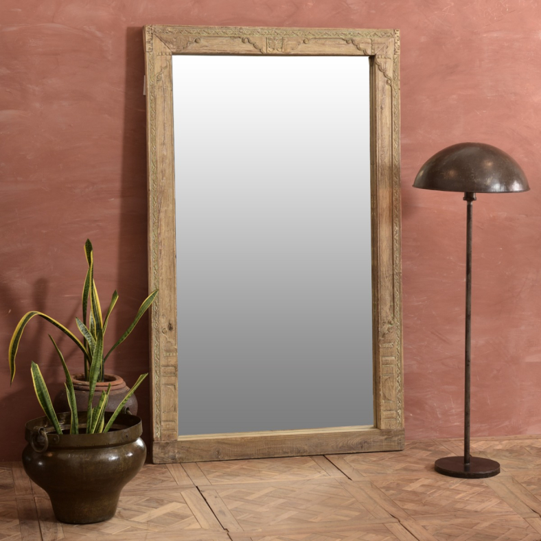 Euthalia Vintage Carved Wooden Mirror 