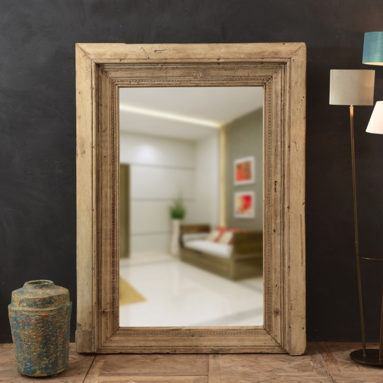 Eutropia Vintage Carved Wooden Mirror 