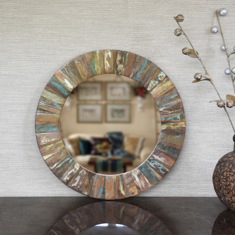 Iphi reclaimed wood wall mirror 