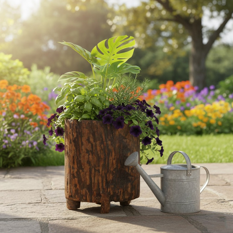Mythara Wooden Naga Planter