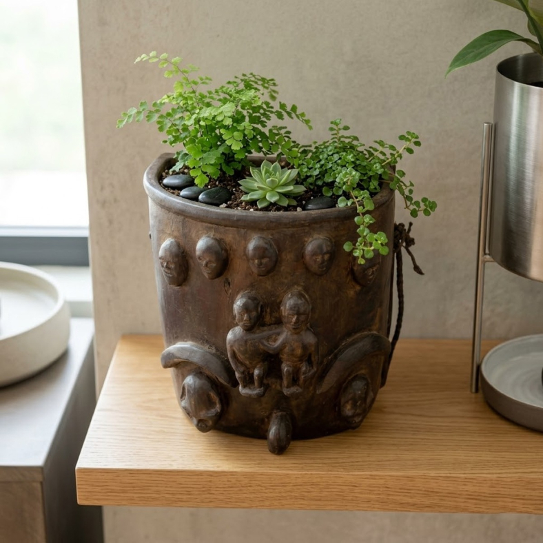 Feriha Wooden Naga Planter