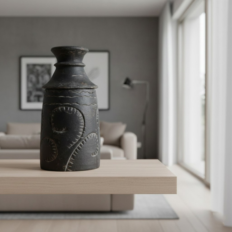 Selona Wooden Curved Pot (Assorted)