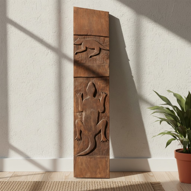 Serova Wooden Naga Wall Panel