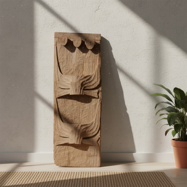 Maruva Wooden Naga Wall Panel