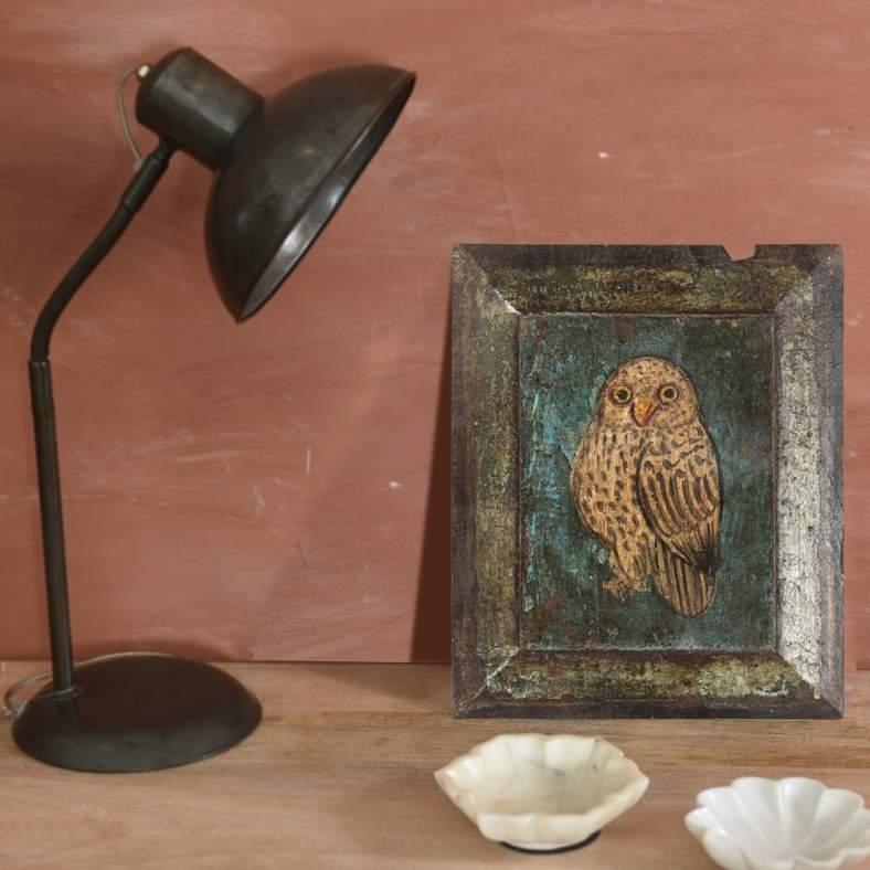 Eupheme Vintage Wooden Owl Wall Frame 