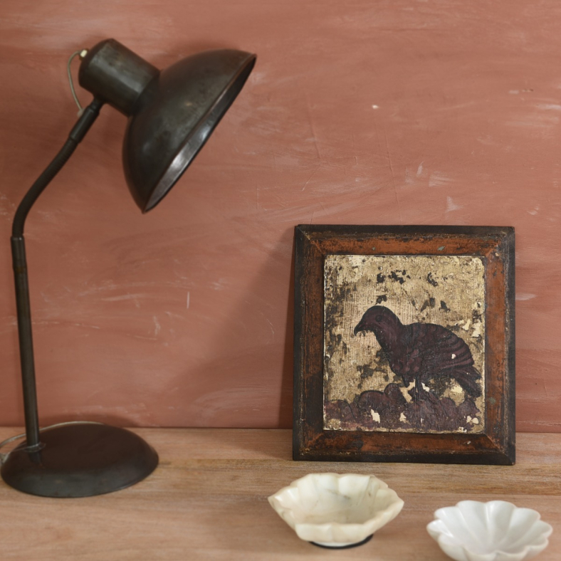 Euterpe Vintage Wooden Bird Wall Frame 