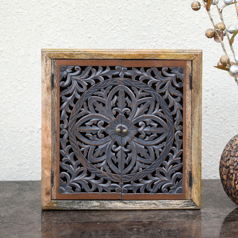 Jude carved vanity cabinet 