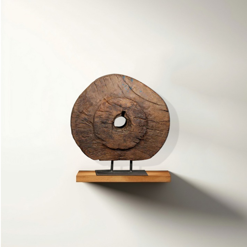 Ghawer Vintage Wheel On Stand Curio