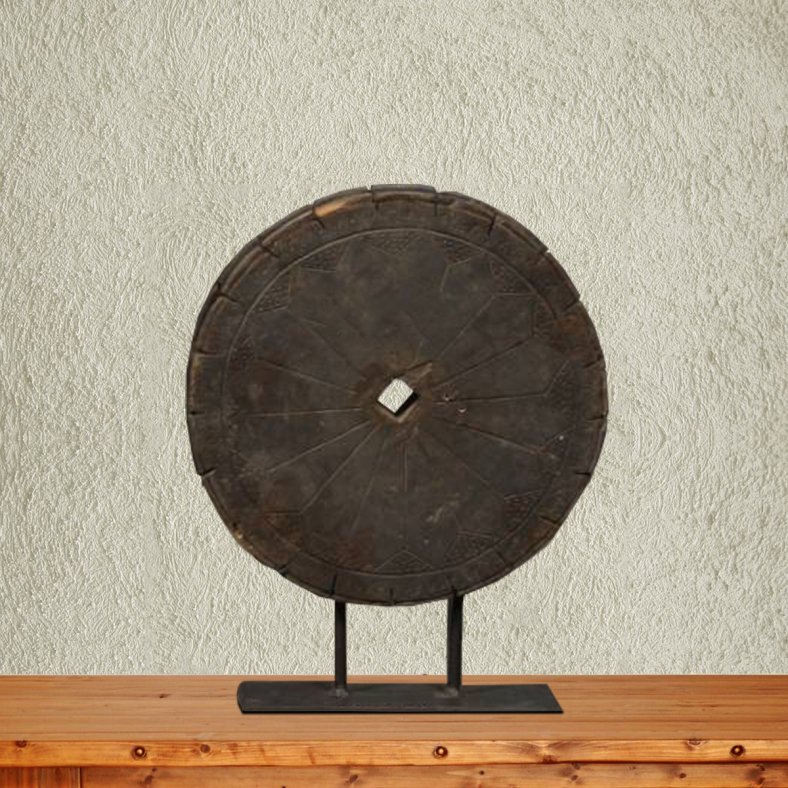 Iffaa Vintage Wheel On Stand Curio