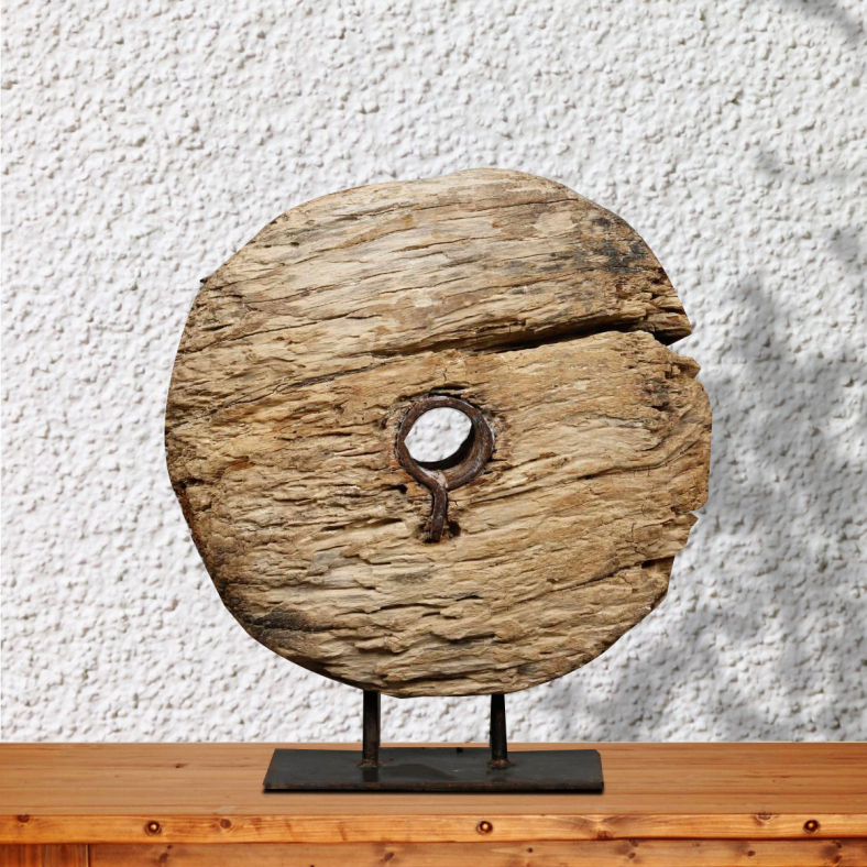 Ijtiba Vintage Wheel On Stand Curio