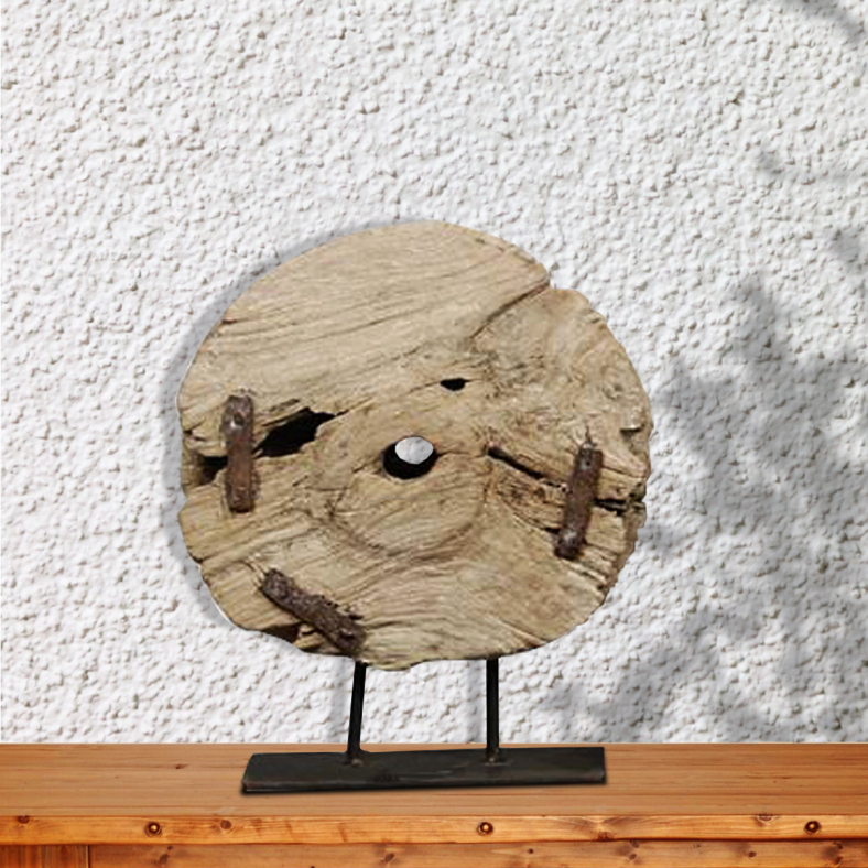 Imman Vintage Wheel On Stand Curio