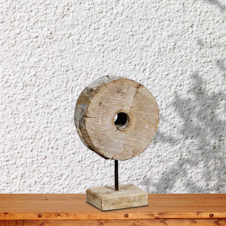 Liman Vintage Wheel On Stand Curio
