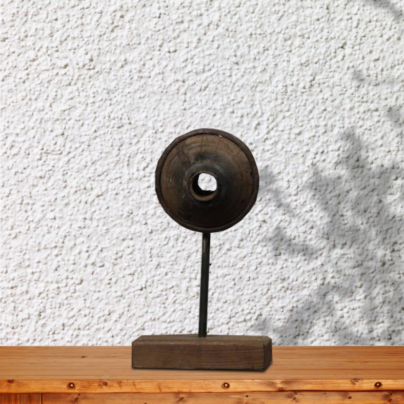 Limees Vintage Wheel On Stand Curio