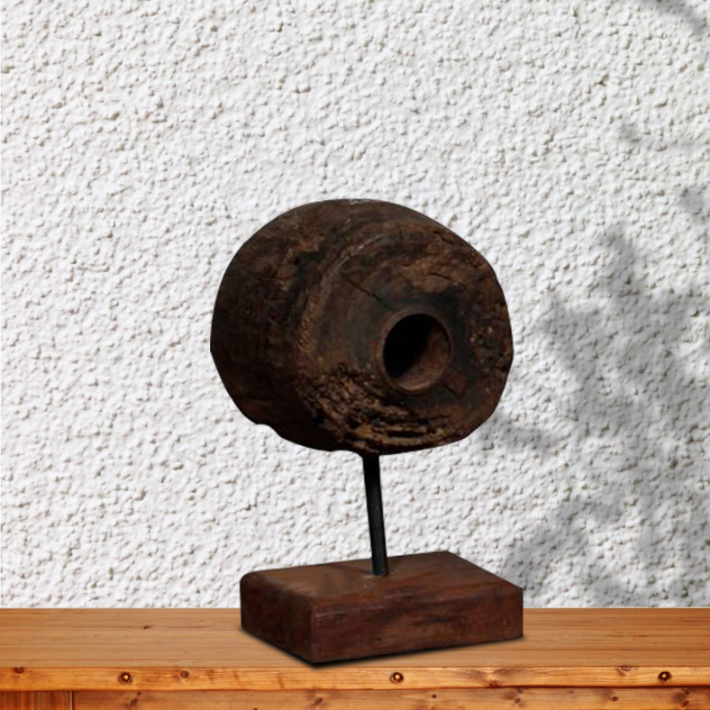 Majedah Vintage Wheel On Stand Curio