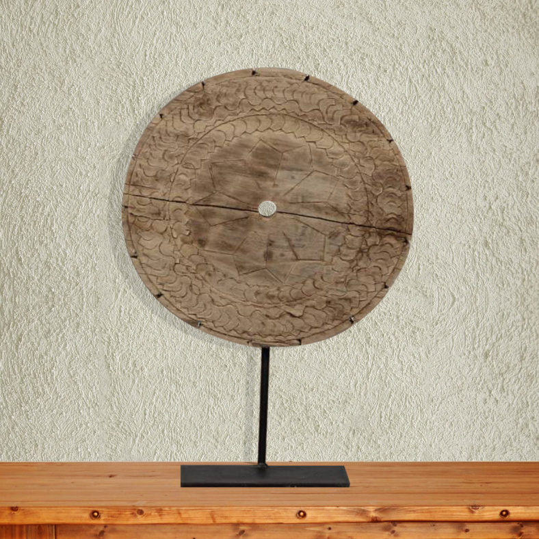 Saib Vintage Wheel On Stand Curio