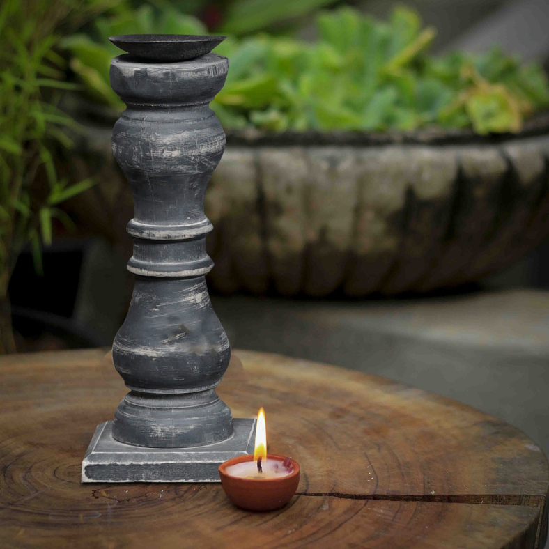 Zahavi Wooden Candle Stand