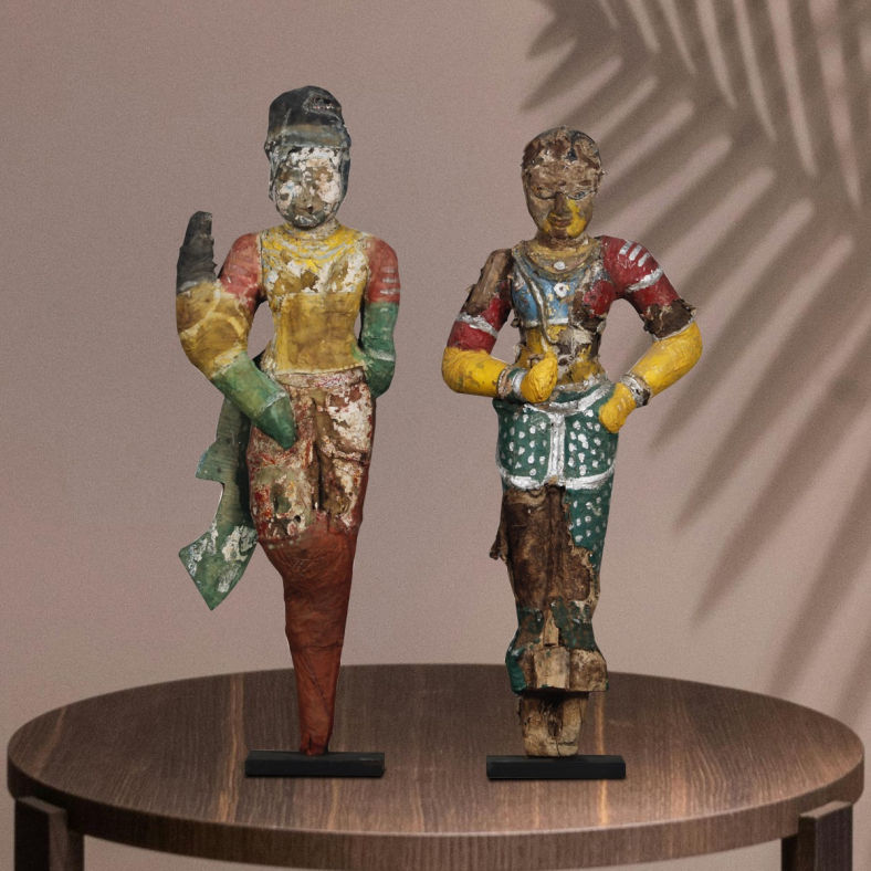Aitana Wooden Statue on Stand