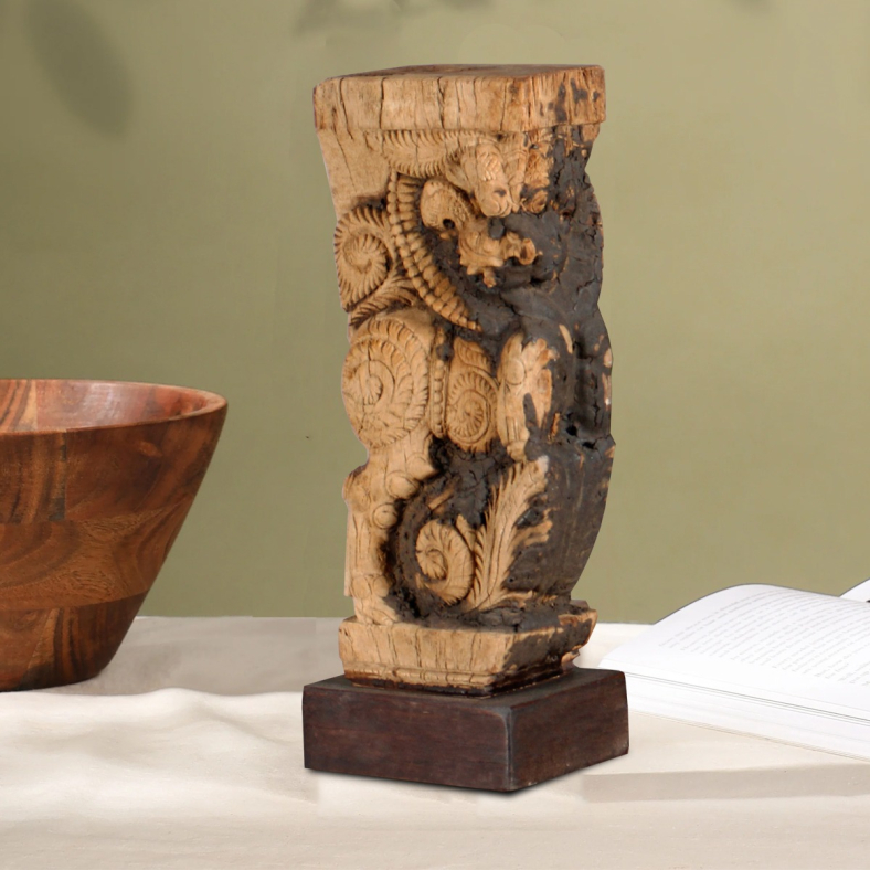 Mireluna Wooden Statue on Stand