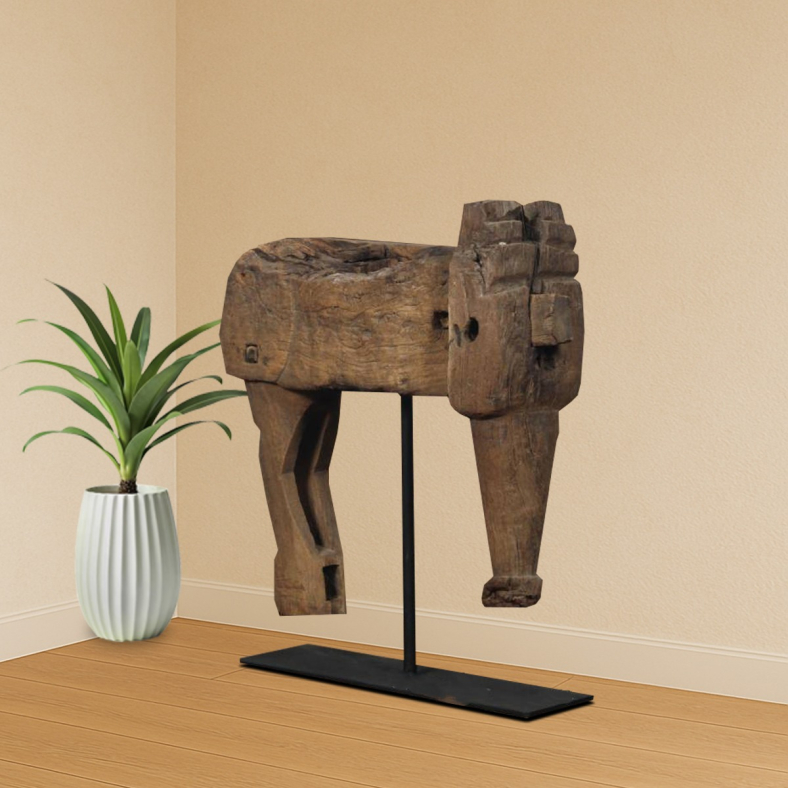 Selianor Vintage Wooden Juicer Relic On Stand
