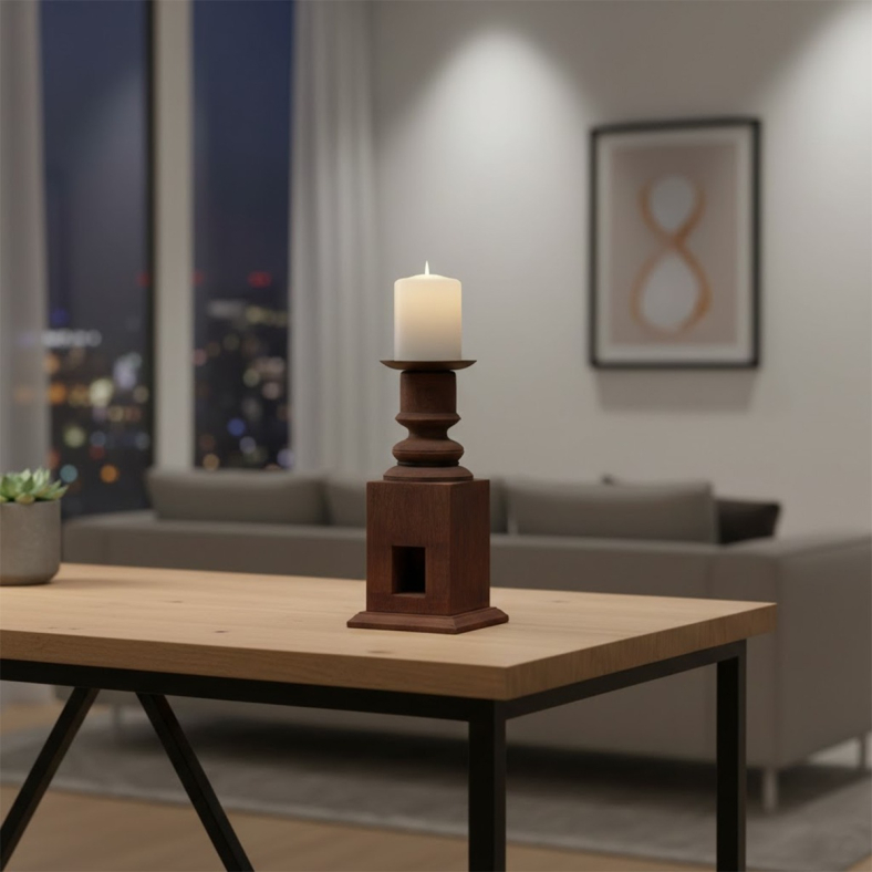 Karev Wooden Candle Stand