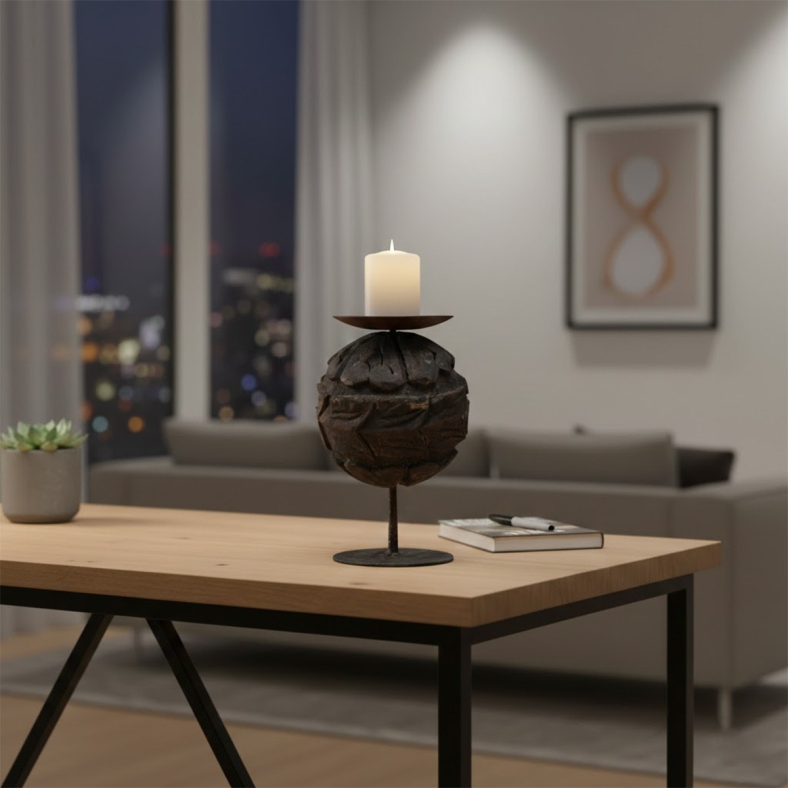 Morven Wooden Candle Stand