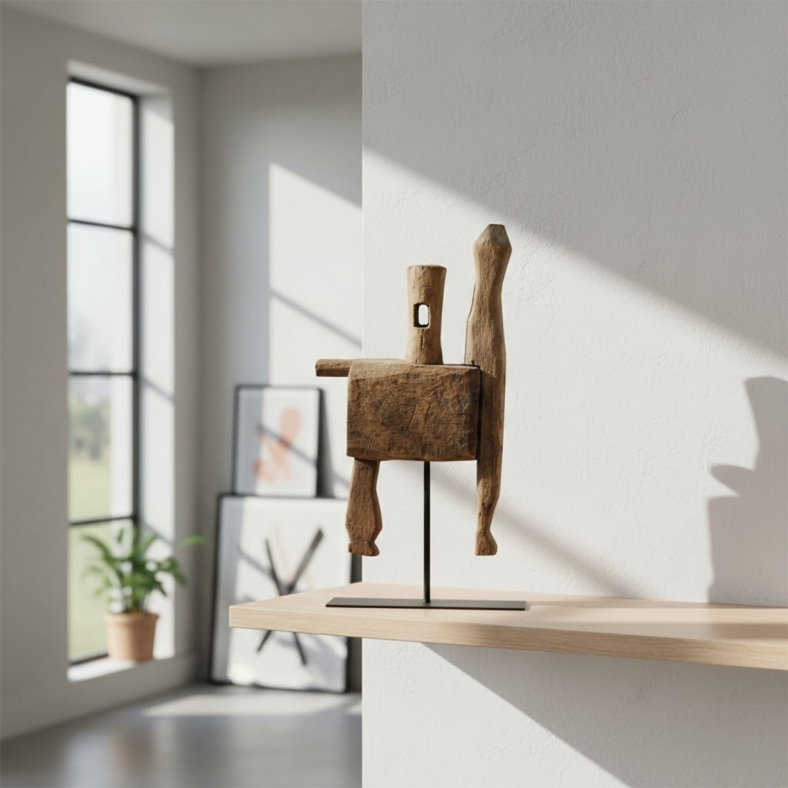 Noirta Vintage Wooden Juicer Relic On Stand