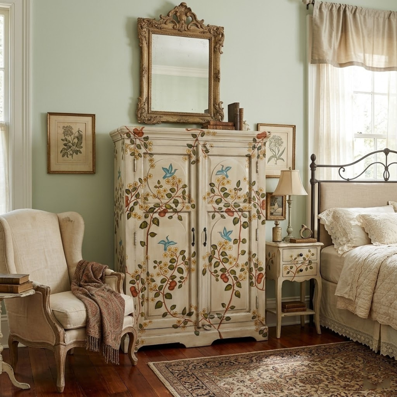 Abigail Floral Armoire