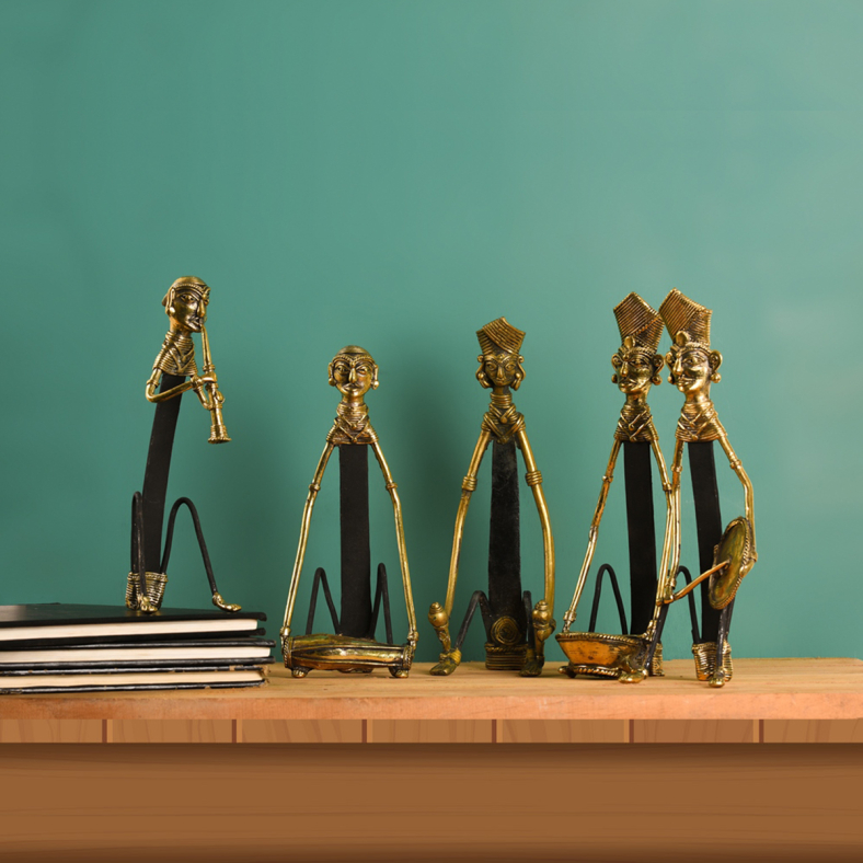 Dhokra Madia Madin Musician Set Of 5