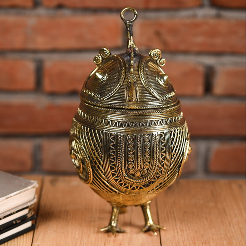 Dhokra Owl Jewellery Box 
