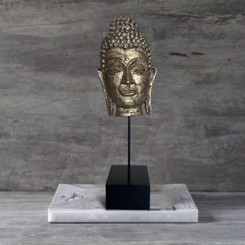 Buddha Gold Head Sculpture 