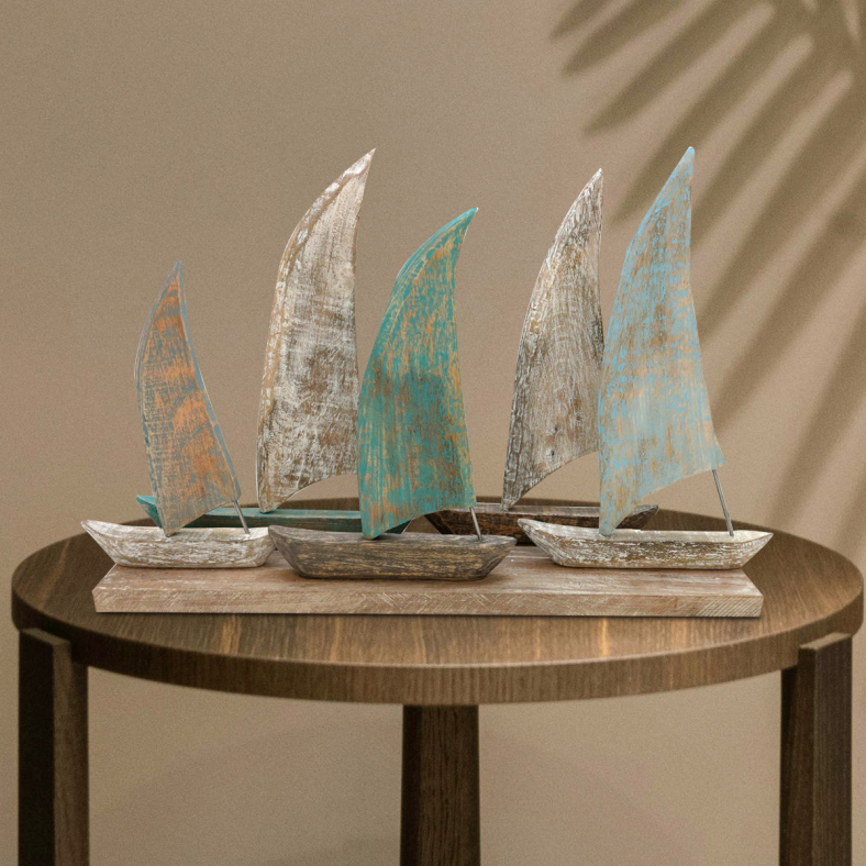 Urbi Wooden Sailing Boats Set of 5