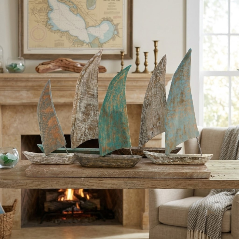 Urbi Wooden Sailing Boats Set of 5