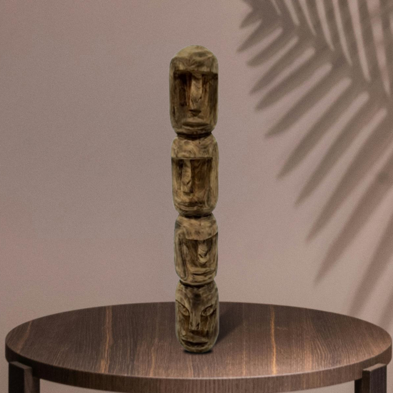 Yumna African Heads Wooden Curio