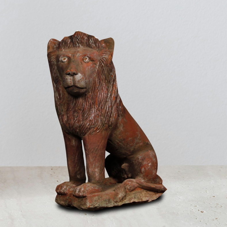 Valtor Clay Lion Sculpture