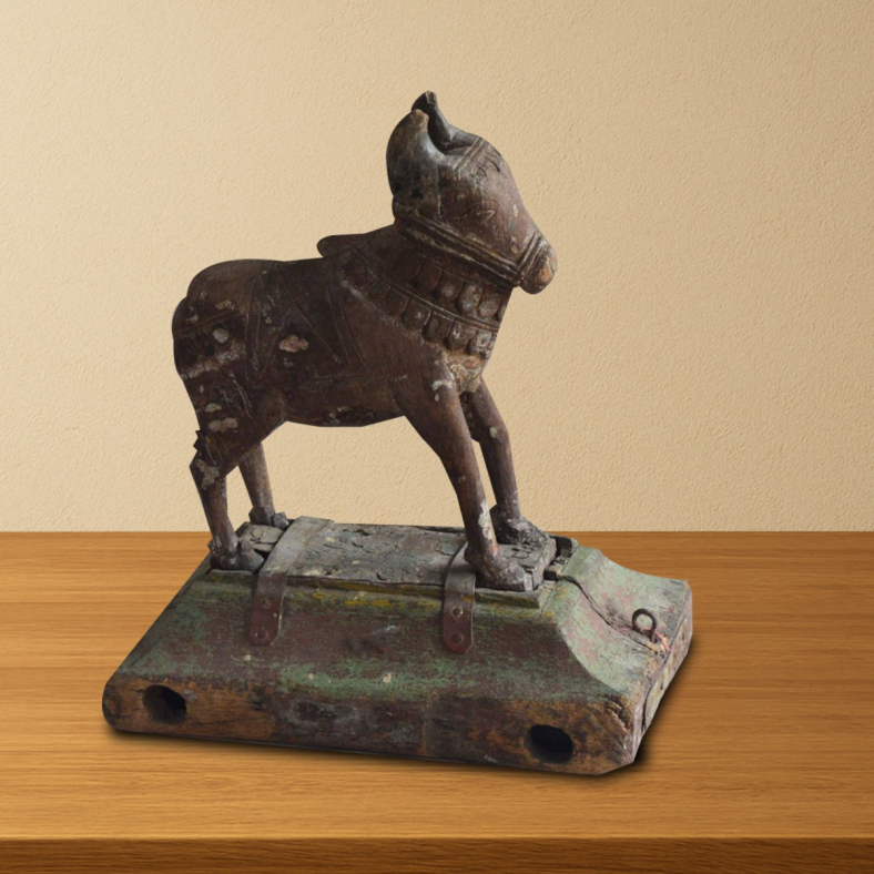 Rionelle Wooden Cow Sculpture