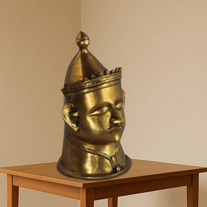 Alinora Brass Face Sculpture