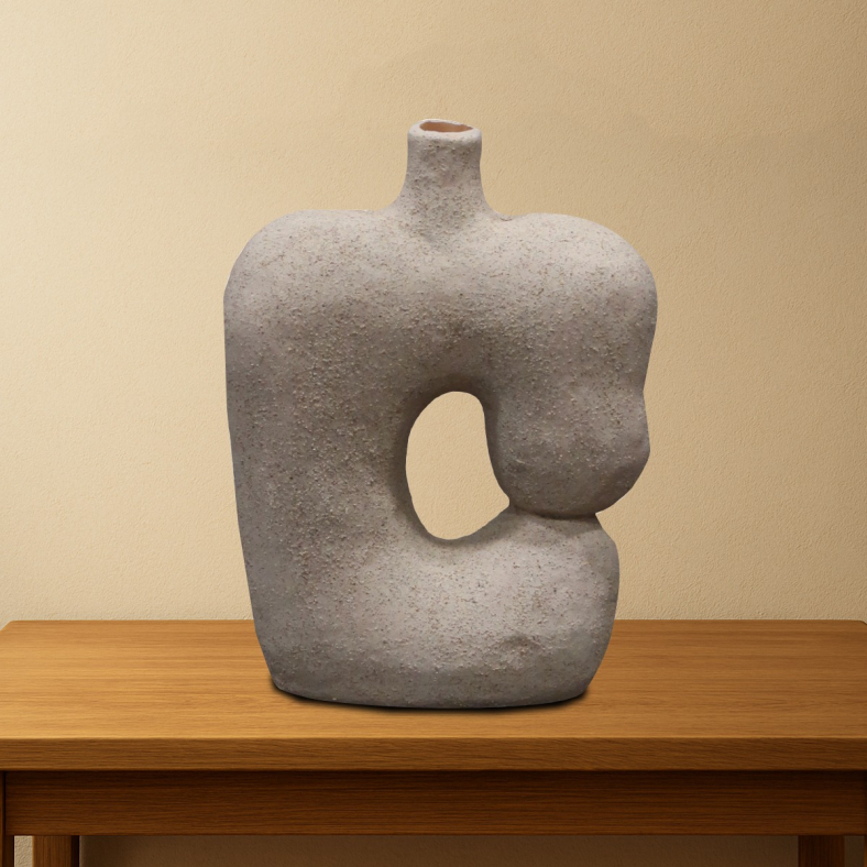 Nyelisse Terracotta Abstract Vase