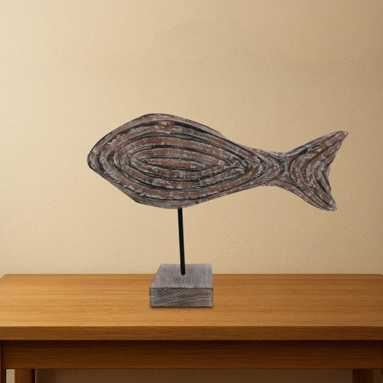 Lunethia Fish Curio On Stand 