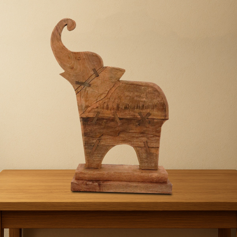 Calyssaen Elephant Curio On Stand